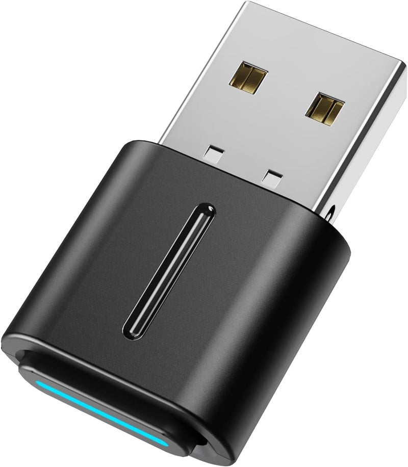 Smof USB Bluetooth Audio Adapter for PS5, PS4,Switch,Mac. Compatible Bone Conduction Headsets Wireless Audio Transmitter Dongle with aptX Low Latency Support, USB Bluetooth 5.2 Adapter - Image 1